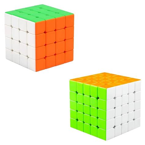 AZEENA Magic Magnetic High Speed Stickerless Rubik Combo Set Of 4x4 And ...