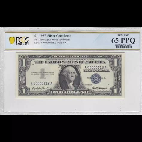 $1 1957 blue seal. Small Silver Certificates 1619 - Harbor Coin Company