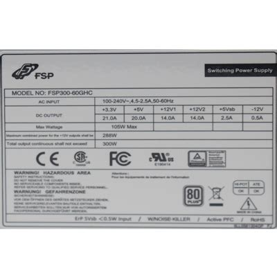 FSP300-60GHC - EntryLevel Server SMPS