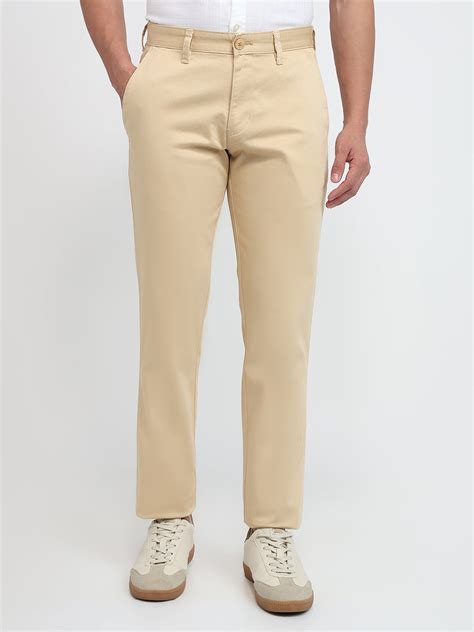 Parx Men Khaki Low Rise Tapered Fit Solid Trouser – MyRaymond