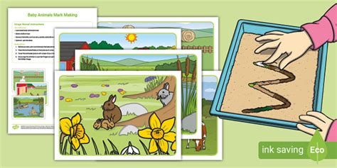 EYFS Baby Animals Mark-Making Image Reveal | Twinkl - Twinkl