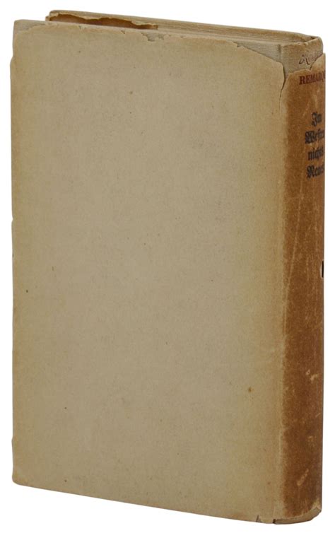 Im Westen Nichts Neues (All Quiet on the Western Front) by Remarque ...