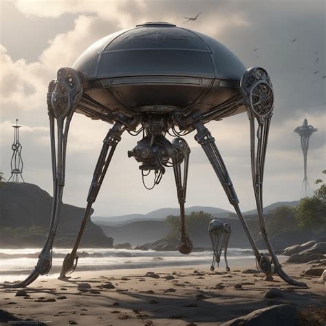 Premium AI Image | Tripod from war of the worldstripod designalien ...