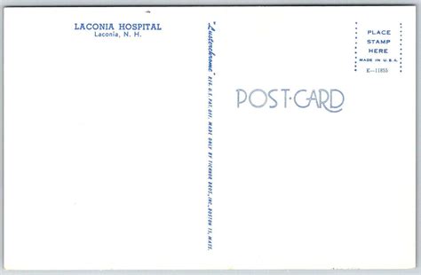 Laconia New Hampshire 1960s Postcard Laconia Hospital | United States ...