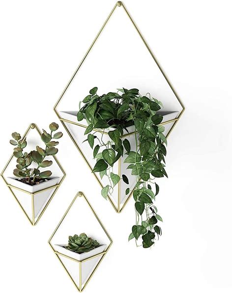 Exclusivelane Golden Bucket Metal Wall Planters Pot for Indoor Plants ...