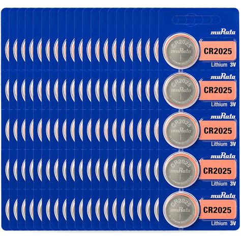 Murata Cr2025 Battery Dl2025 Ecr2025 3v Lithium Coin Cell 100 ...