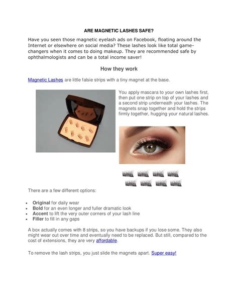 PPT - ARE MAGNETIC LASHES SAFE? PowerPoint Presentation, free download ...