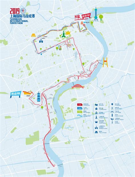 2019上海国际马拉松赛比赛项目+赛事线路图- 上海本地宝