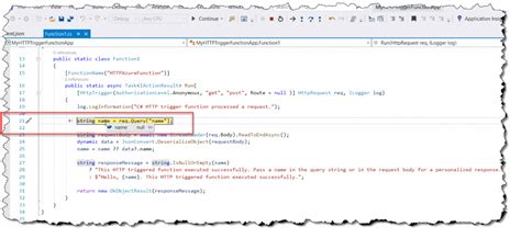 Debug Azure Functions Locally 的图像结果