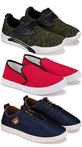 Buy Bersache Men's Multicolor Sneakers - 9 UK (43 EU) (Combo-1516-1197 ...