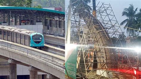 Frame of Kochi Metro pillar tilts, can happen, says KMRL - KERALA ...