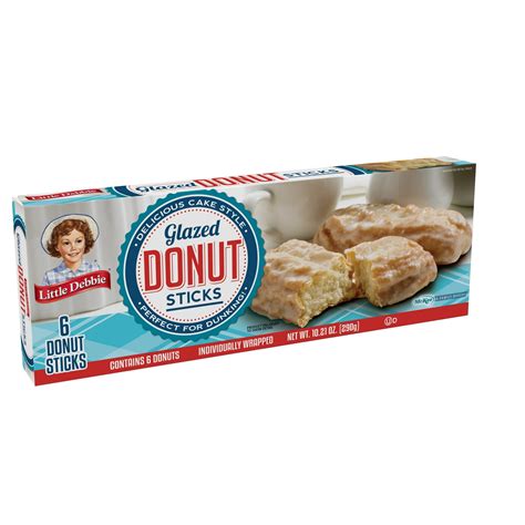 Little Debbie Glazed Donut Sticks, 10.21 oz (6 count) - 2 Pack ...
