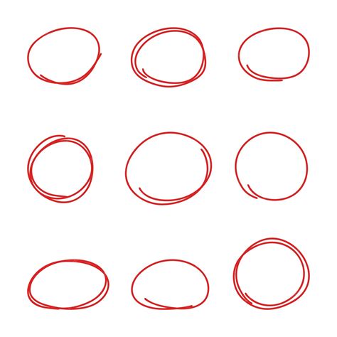 Premium Vector | A circle with a red line on it is drawn in a red circle