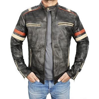 Vintage Cafe Racer Distressed Brown Biker Leather India | Ubuy