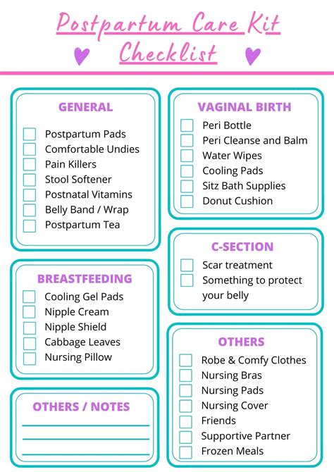 38 must have postpartum essentials for mom and baby includes free ...