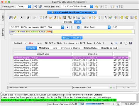 PostgreSQL Client 的图像结果