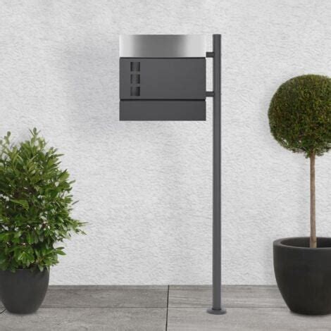 Cassetta Postale Design Cassetta Delle Lettere Moderna Con Scomparto Giornali - Design Marrone Anticato Cassetta Postale Zincata