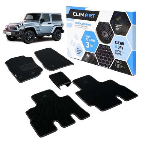 Jeep Wrangler Custom Fit Front and Rear Floor Liners; Black (14-18 Jeep ...