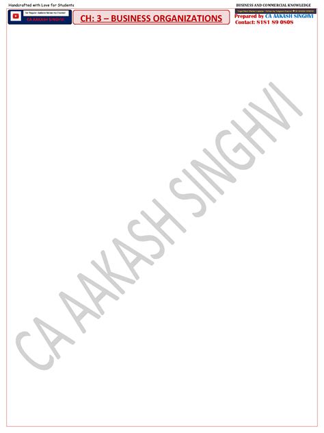 BCK Chapter 3 - Chart CA Aakash Singhvi - Prepared by CA AAKASH SINGHVI ...