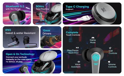 Wings Phantom 450 Wireless in Ear Earbuds with Digital Battery Display ...