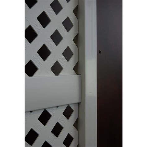 Buy 62 in. x 28 in. White Vinyl PVC Sunburst Trellis with White Lattice ...