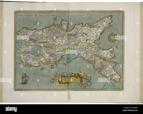 Map of the Kingdom of Naples by Abraham Ortelius Stock Photo - Alamy