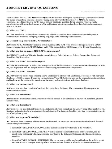 Image result for JDBC Interview Questions