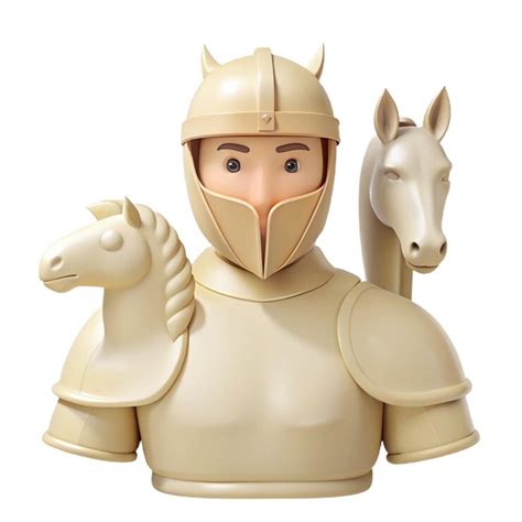 A knight with a helmet and a horse in front of him | Premium AI ...