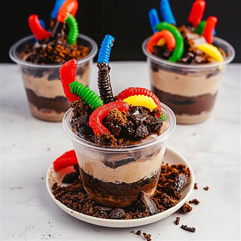 Dirt and Worms Pudding Cups