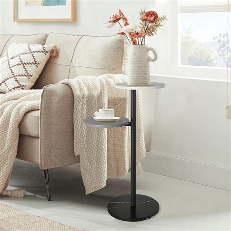 Amazon.com: Drink Table, Pedestal Table, Small Side Table for Small ...