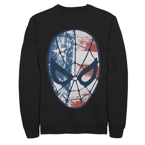 Juniors' Marvel Spider-Man American Flag Fill Mask Fleece