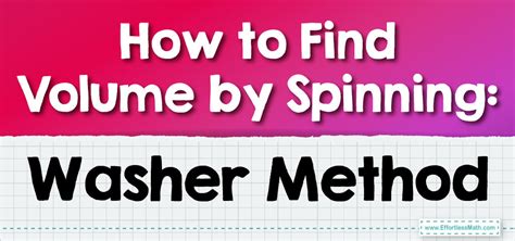 Image result for Washer Method Math