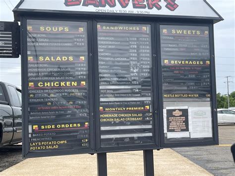 Online Menu of Danver's Restaurant, Tupelo, Mississippi, 38801 - Zmenu