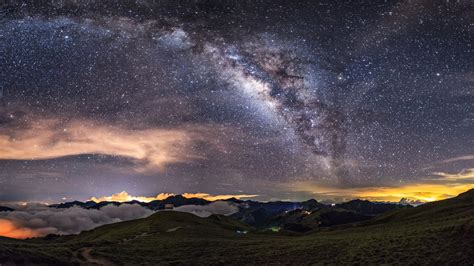 Milky Way on the Night Sky HD [1920x1080] | Night sky wallpaper, Night ...