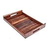 WOOD ART STORE Sheesham Wood Rectangle Shape Serving Trays for Dining ...
