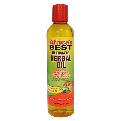 African Pride Ultimate Herbal Oil, Sweet Almond, Coconut, Carrot, 8 Oz ...