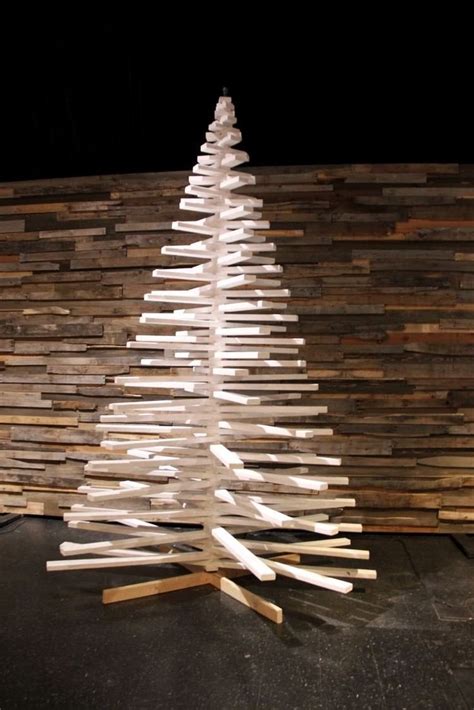 sapin fait maison bois peint blanc fête Noël 2017 #Noël #christmastree ...