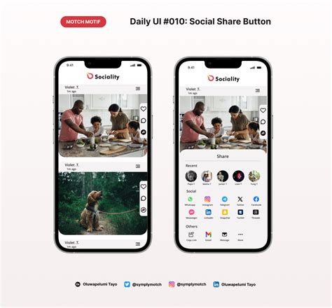 Daily UI 010: Social Share Button by Oluwapelumi .T. on Dribbble