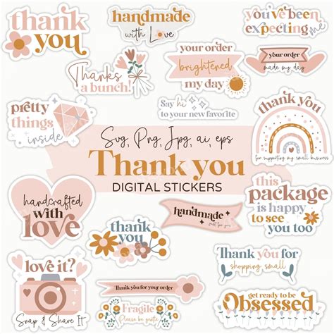 Buy Thank You Stickers Online In India - Etsy India