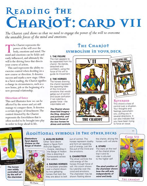 Reading the Chariot card | Tarot meanings, Tarot learning, Tarot card ...