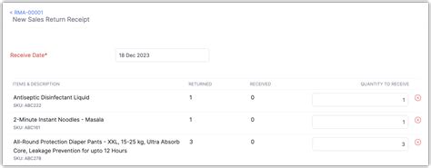 Create a Sales Return