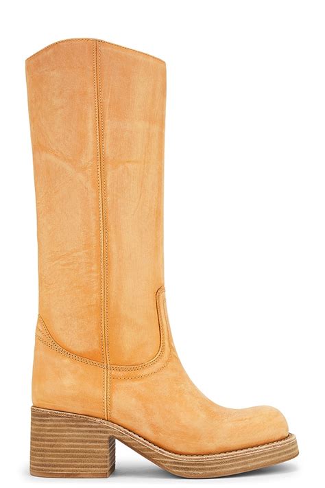 Jeffrey Campbell Reflect Boots in Orange Distressed | REVOLVE