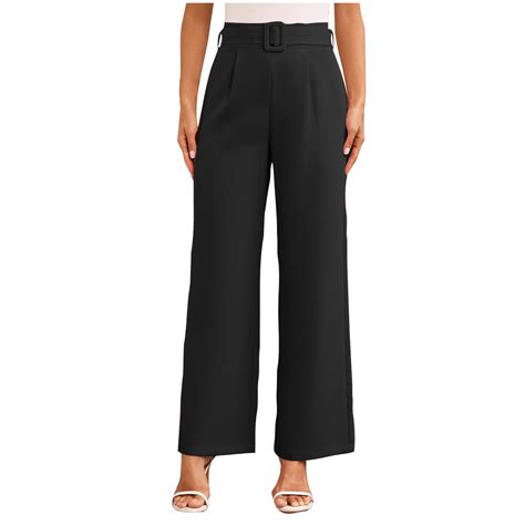 ICHUANYI Women's Bootcut Dress Pants Stretchy High-waisted Slim Slacks ...
