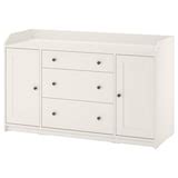 HAUGA sideboard, beige, 140x84 cm (551/8x331/8") - IKEA