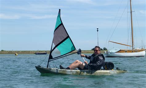 kayak sailing with a short kayak