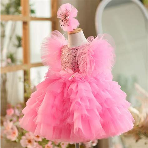 Fluffy Sequin And Beaded Birthday Party Dress – First Little Smile