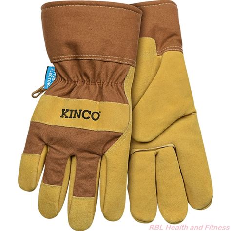 KINCO 1958 Pigskin Leather Work Gloves, Waterproof Winter Lined