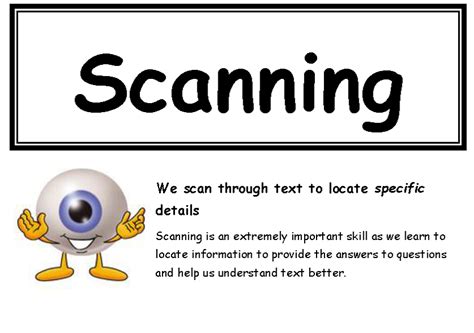 Image result for Scanning Reading Examples
