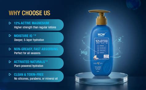 Buy WOW Skin Science 12% Magnesium Body Lotion | With Hyaluronic Acid ...