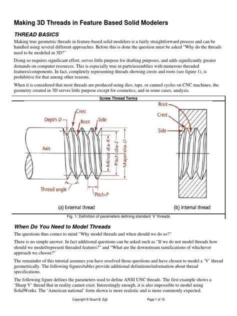 Making Threads in SolidWorks 的图像结果